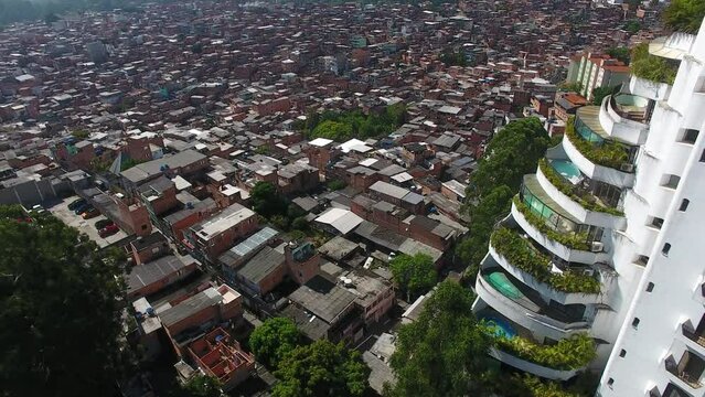 Aerial view of Parais&oacute;polis Favela - S&atilde;o Paulo, Brazil