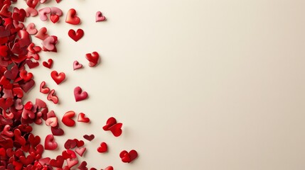 Red Hearts on Light Background