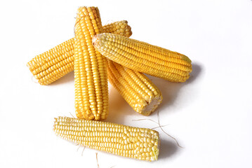 corn natural food healthy delicious vegan cooked green corn isolated on transparent white background