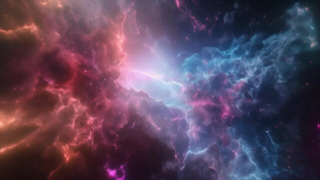 Two distant particles come together in a momentous collision forever changing the fabric of space.