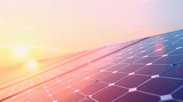 Floating solar panel on air, isolated on white background close up, focus on, copy space bright and vibrant colors Double exposure silhouette with sunny sky
