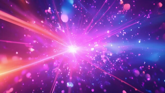 A glimpse of the neutrino beam passing through different mediums emphasizing the unique properties of these elusive particles.