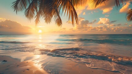 Sunset Palms Invite Serene Escape to Tropical Paradise