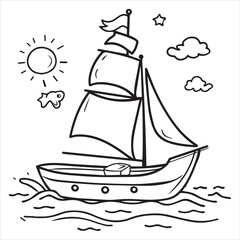 boat vector illustration