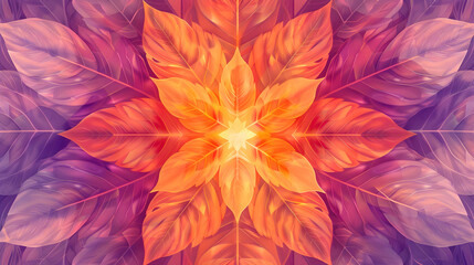 Magenta gradient wallpaper with mandala pattern. Trendy  background for yoga, meditation poster.
