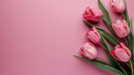 Obraz premium Pink tulip background