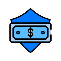 Money Protection Blue Filled