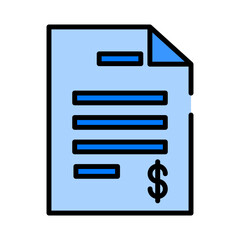 Finance Report Blue Filled