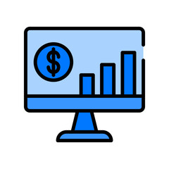 Financial Analysis Blue Filled