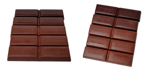 Minsk, Belarus - November 27, 2022: Merci chocolates are isolated png transparent, without packaging. The chocolates are stacked in a row