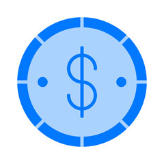 Coin Blue Flat
