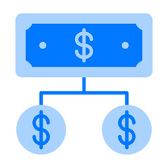 Money Management Blue Flat