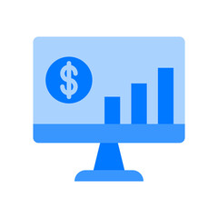 Financial Analysis Blue Flat