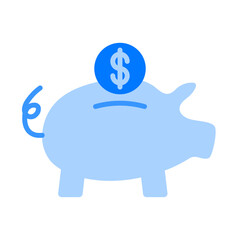 Piggy Safe Blue Flat