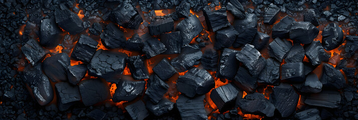 BBQ grill coal texture background - Powered by Adobe