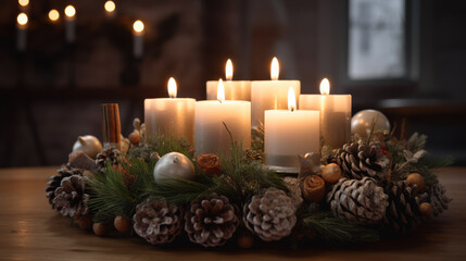 Light candles to celebrate Christmas.