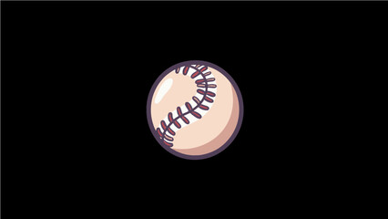 baseball red stitches single icon transpararent background single icon transparent background generative ai