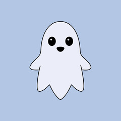 Cute Halloween ghost vector illustration