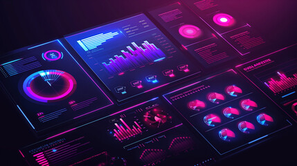Fototapeta premium Dynamic financial data visualization showcasing market trends and analytics,Finance, trade, analytics and infographic concepts