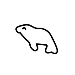 Stroke line icons set of animals. Simple symbols for app development and website design. Vector outline pictograms isolated on a white background. Pack of stroke icons