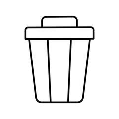 trash icon with white background vector stock illustration