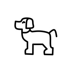 Stroke line icons set of animals. Simple symbols for app development and website design. Vector outline pictograms isolated on a white background. Pack of stroke icons