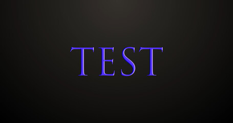 Sand Wipe TEST Text Animation on Black Background