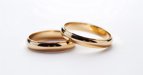 Gold wedding rings. Generative AI