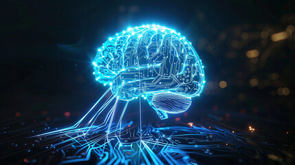 Futuristic Brain with Digital Circuits