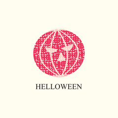 White and pink happy halloween lettering