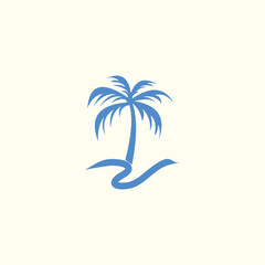 Palm tree vintage logo vector template illustration design date tree logo