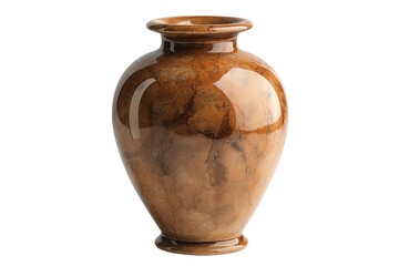 Elegant and polished marble vase with a glossy finish, perfect for adding a touch of class to any interior decor.