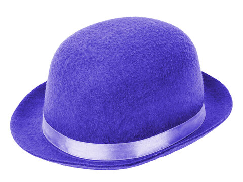 recommend clip art: Indigo bowler hat isolated on a white transparent background