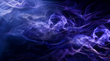 Abstract smoke trails background in deep blues and purples