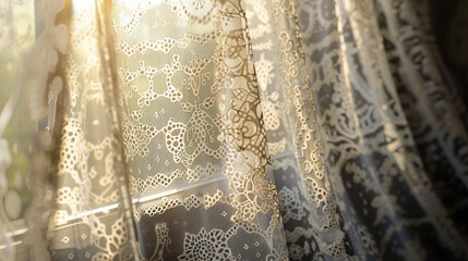 Sunlit Elegance: Vintage Lace Curtain Patterns