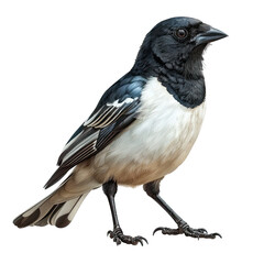 Obraz premium Magpie isolated on transparent background.