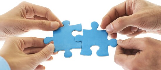 Teamwork and Collaboration with Puzzle Pieces