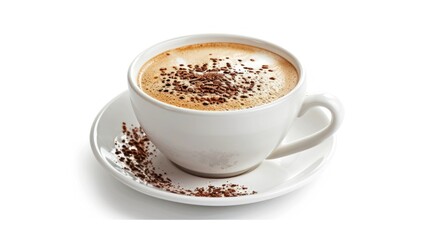 hot coffee white background cut out