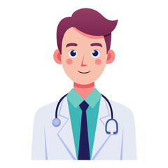 Fototapeta premium male doctor, icon, vector illustration