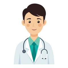 Fototapeta premium male doctor, icon, vector illustration