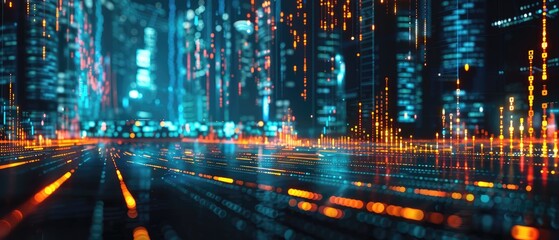 Binary code city