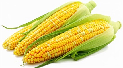Corn isolated on a clean white background