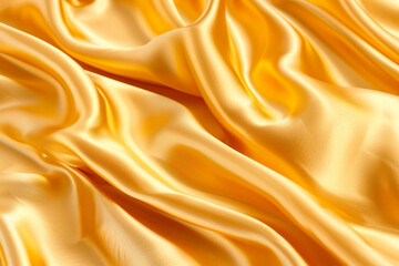 Fototapeta premium Gold metallic silk flowing wave luxury trendy background. Background for presentation