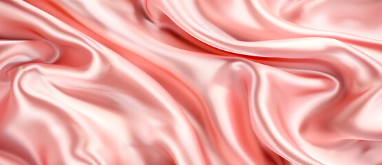 Pink metallic silk flowing wave luxury trendy background. Background for presentation