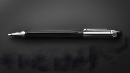 a sleek mechanical pencil with lead refills, centered with sharp detail and a simple backdrop. 