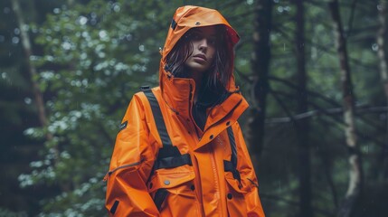 Recycled Orange Jacket: Sustainable Fashion for Mountain Gorpcore