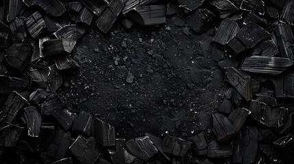Fototapeta premium BBQ grill coal texture background