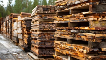 Promoting Transparency and Sustainability in Responsible Timber Sourcing through Eco-Friendly Wood Company. Concept Sustainable Timber Sourcing, Eco-Friendly Practices, Transparency