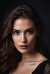 Fototapeta premium portrait of a model, closeup of a woman, face close up