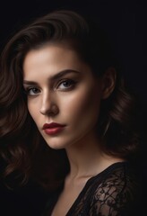 Fototapeta premium portrait of a model, closeup of a woman, face close up